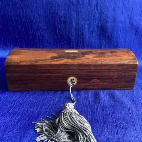 VICTORIAN ROSEWOOD DOMED GLOVE BOX - ADDITIONAL PHOTO 8