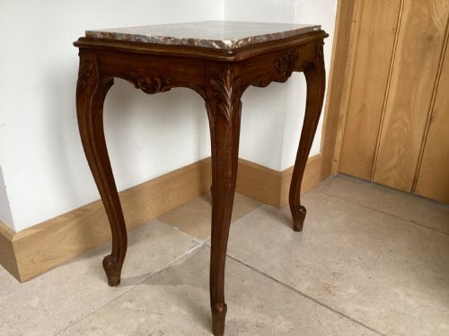 ANTIQUE FRENCH WALNUT SIDE TABLE - ADDITIONAL PHOTO 2