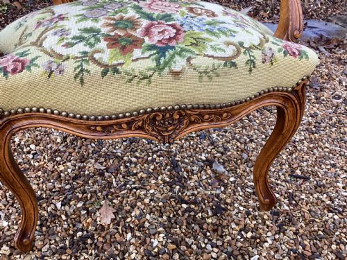 ANTIQUE FRENCH WALNUT SIDE CHAIR - ADDITIONAL PHOTO 10