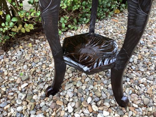 ANTIQUE LIBERTY JAPANESE CARVED SIDE TABLE - ADDITIONAL PHOTO 3