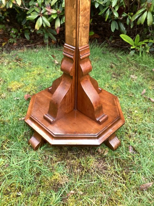 ANTIQUE ART DECO WALNUT STANDARD LAMP - ADDITIONAL PHOTO 4
