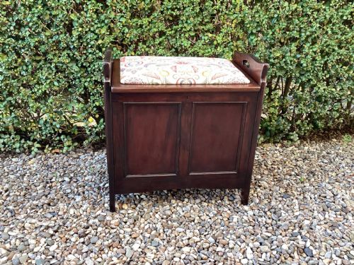 EDWARDIAN MAHOGANY PIANO STOOL - ADDITIONAL PHOTO 3