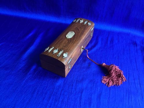 VICTORIAN DOMED ROSEWOOD GLOVE BOX - ADDITIONAL PHOTO 2