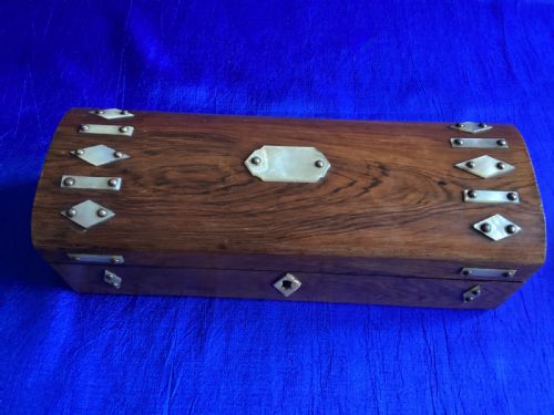 VICTORIAN DOMED ROSEWOOD GLOVE BOX - ADDITIONAL PHOTO 8