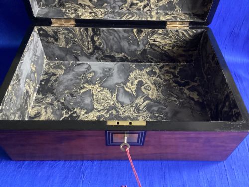 VICTORIAN MAHOGANY KEEPSAKE BOX - ADDITIONAL PHOTO 2