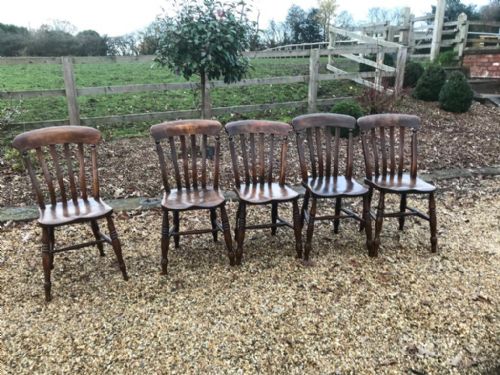 victorian set of country kitchen chairs - CATEGORY: ANTIQUE CHAIRS - DATED VICTORIAN