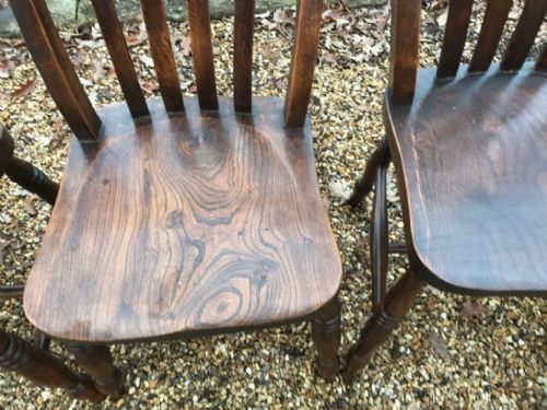 VICTORIAN SET OF COUNTRY KITCHEN CHAIRS - ADDITIONAL PHOTO 4