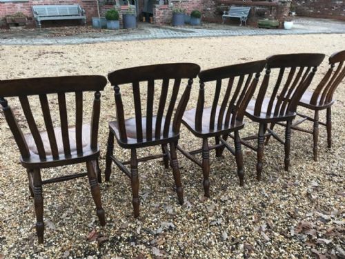 VICTORIAN SET OF COUNTRY KITCHEN CHAIRS - ADDITIONAL PHOTO 6