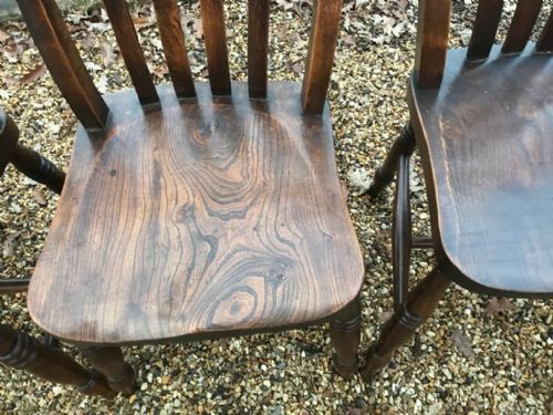 VICTORIAN SET OF COUNTRY KITCHEN CHAIRS - ADDITIONAL PHOTO 7