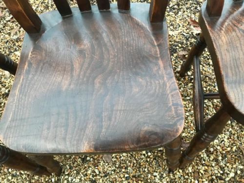 VICTORIAN SET OF COUNTRY KITCHEN CHAIRS - ADDITIONAL PHOTO 8