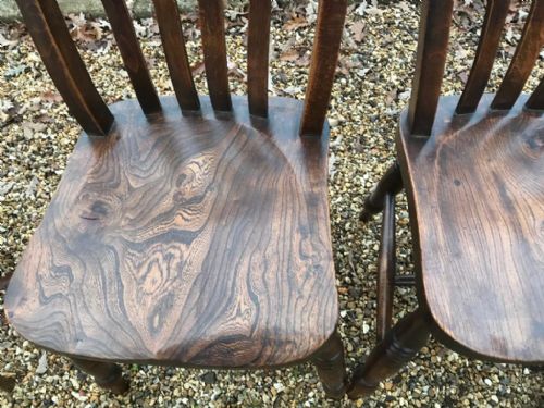 VICTORIAN SET OF COUNTRY KITCHEN CHAIRS - ADDITIONAL PHOTO 9