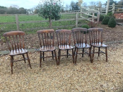 VICTORIAN SET OF COUNTRY KITCHEN CHAIRS - ADDITIONAL PHOTO 10