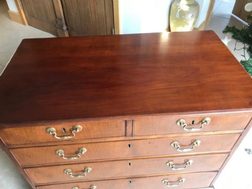 GEORGIAN WALNUT CHEST OF DRAWERS - ADDITIONAL PHOTO 7