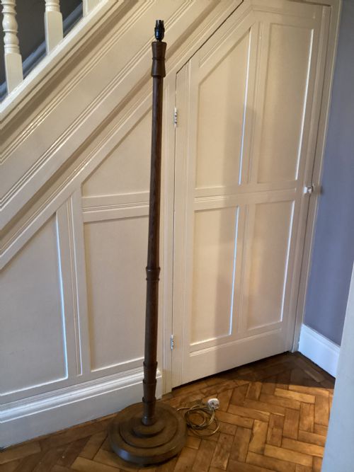 ART DECO OAK STANDARD LAMP - ADDITIONAL PHOTO 5