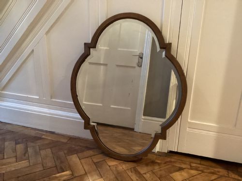 ANTIQUE FRENCH OAK MIRROR - ADDITIONAL PHOTO 1
