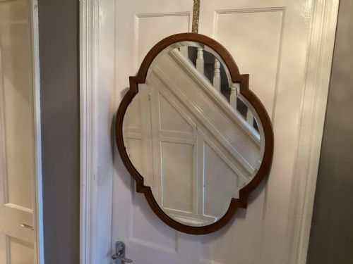 ANTIQUE FRENCH OAK MIRROR - ADDITIONAL PHOTO 2