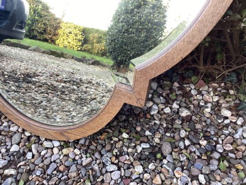 ANTIQUE FRENCH OAK MIRROR - ADDITIONAL PHOTO 4