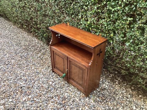 ARTS AND CRAFTS MAHOGANY WALL CUPBOARD - ADDITIONAL PHOTO 7