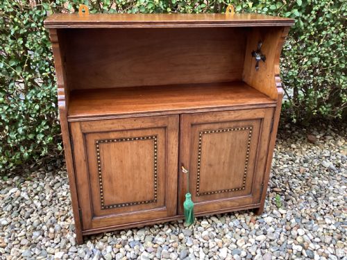 ARTS AND CRAFTS MAHOGANY WALL CUPBOARD - ADDITIONAL PHOTO 9