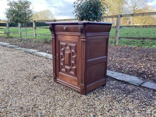ANTIQUE OAK FRENCH PRESERVE CUPBOARD - ADDITIONAL PHOTO 2