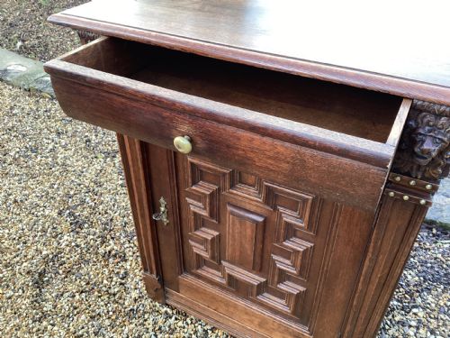 ANTIQUE OAK FRENCH PRESERVE CUPBOARD - ADDITIONAL PHOTO 7