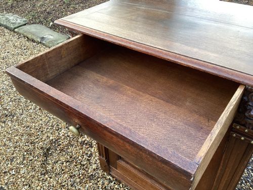 ANTIQUE OAK FRENCH PRESERVE CUPBOARD - ADDITIONAL PHOTO 8