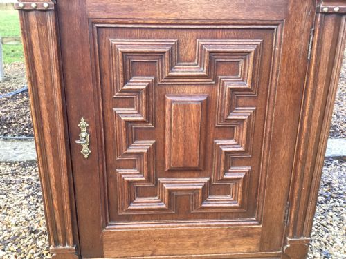 ANTIQUE OAK FRENCH PRESERVE CUPBOARD - ADDITIONAL PHOTO 11