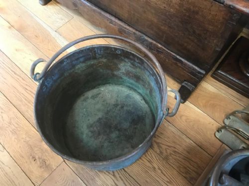 ANTIQUE FRENCH COPPER CAULDRON - ADDITIONAL PHOTO 3