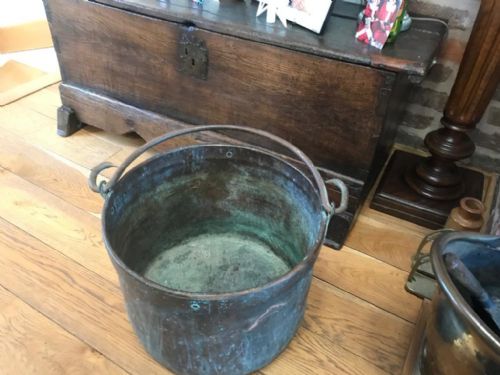 ANTIQUE FRENCH COPPER CAULDRON - ADDITIONAL PHOTO 7