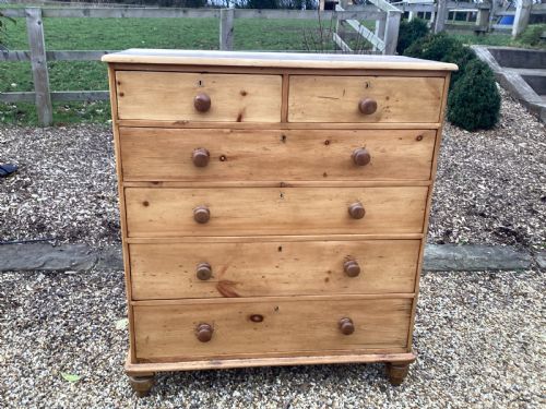 VICTORIAN PINE CHEST OF DRAWERS - ADDITIONAL PHOTO 6