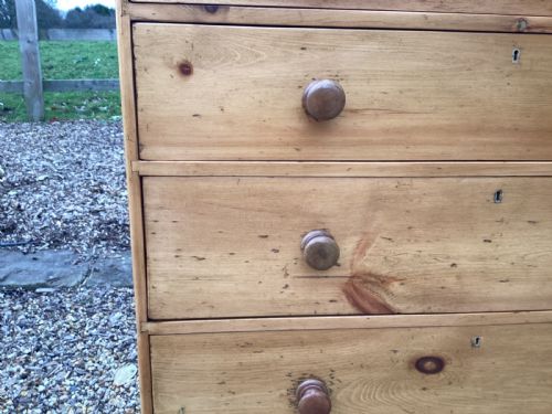 VICTORIAN PINE CHEST OF DRAWERS - ADDITIONAL PHOTO 11