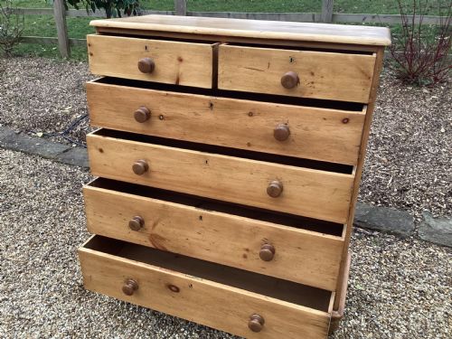 VICTORIAN PINE CHEST OF DRAWERS - ADDITIONAL PHOTO 13