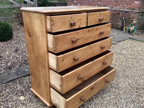 VICTORIAN PINE CHEST OF DRAWERS - ADDITIONAL PHOTO 14