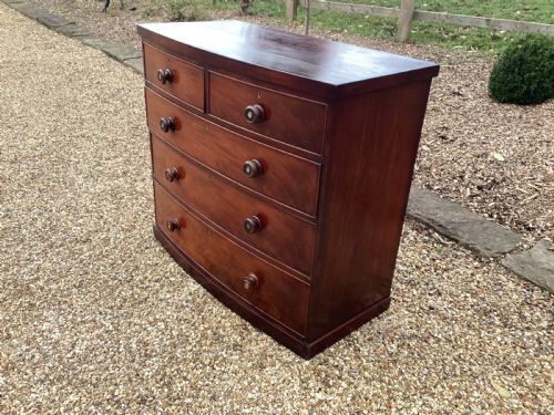 ANTIQUE VICTORIAN MAHOGANY CHEST OF DRAWERS - ADDITIONAL PHOTO 3
