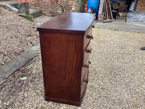 ANTIQUE VICTORIAN MAHOGANY CHEST OF DRAWERS - ADDITIONAL PHOTO 4