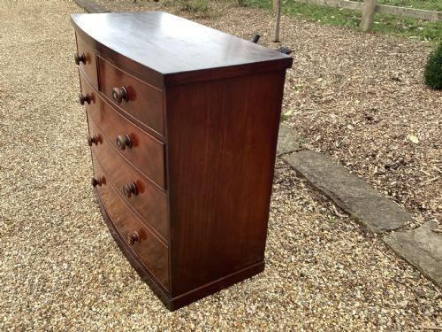 ANTIQUE VICTORIAN MAHOGANY CHEST OF DRAWERS - ADDITIONAL PHOTO 5