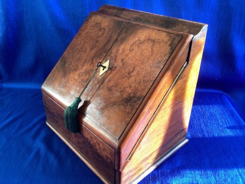 ANTIQUE WALNUT STATIONARY CABINET - ADDITIONAL PHOTO 1