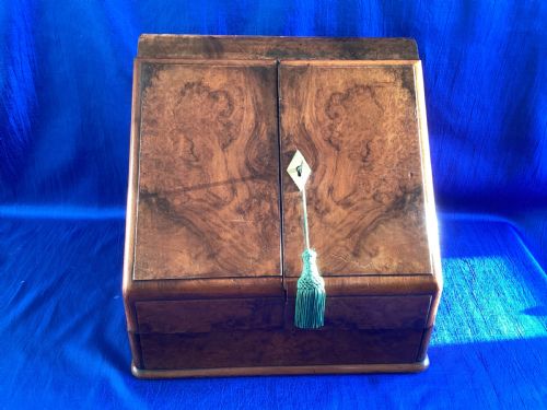 ANTIQUE WALNUT STATIONARY CABINET - ADDITIONAL PHOTO 2