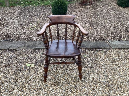 antique edwardian smokers bow chair - CATEGORY: ANTIQUE CHAIRS - DATED EDWARDIAN