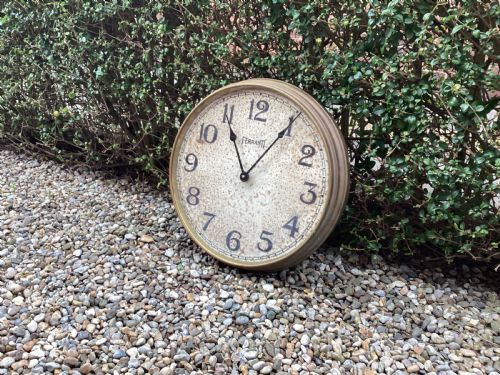ANTIQUE BRASS LARGE FERRANTI FACTORY CLOCK - ADDITIONAL PHOTO 2