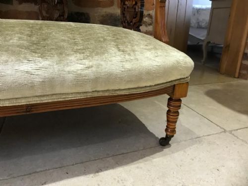 ANTIQUE EDWARDIAN SATINWOOD 2 SEATER SETTEE - ADDITIONAL PHOTO 3