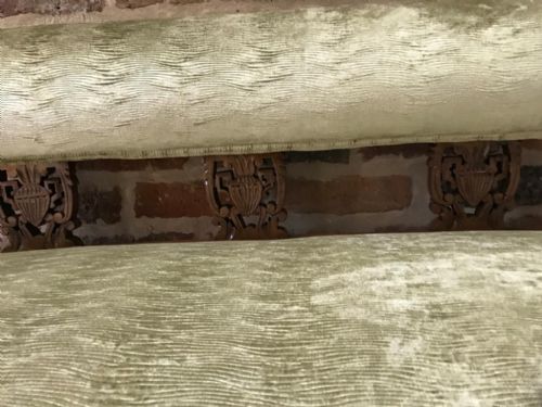 ANTIQUE EDWARDIAN SATINWOOD 2 SEATER SETTEE - ADDITIONAL PHOTO 6
