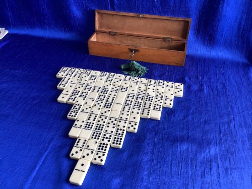 EDWARDIAN SET OF DOUBLE NINE DOMINOS - ADDITIONAL PHOTO 4