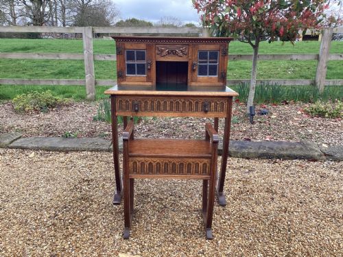 VINTAGE ARTS AND CRAFTS LADIES WRITING DESK - ADDITIONAL PHOTO 1