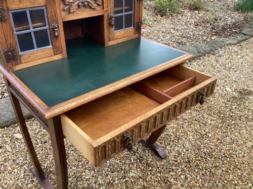 VINTAGE ARTS AND CRAFTS LADIES WRITING DESK - ADDITIONAL PHOTO 12