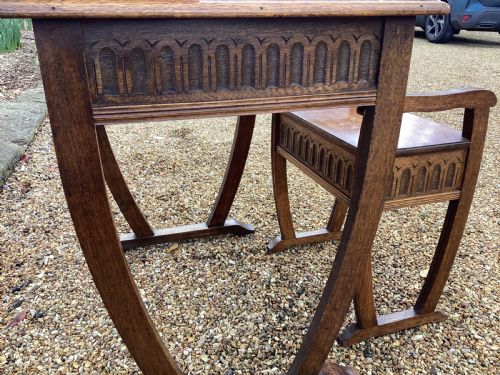 VINTAGE ARTS AND CRAFTS LADIES WRITING DESK - ADDITIONAL PHOTO 16