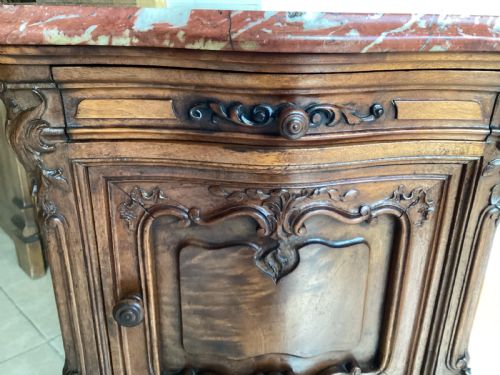 ANTIQUE FRENCH WALNUT POTBEDSIDE CUPBOARD - ADDITIONAL PHOTO 3