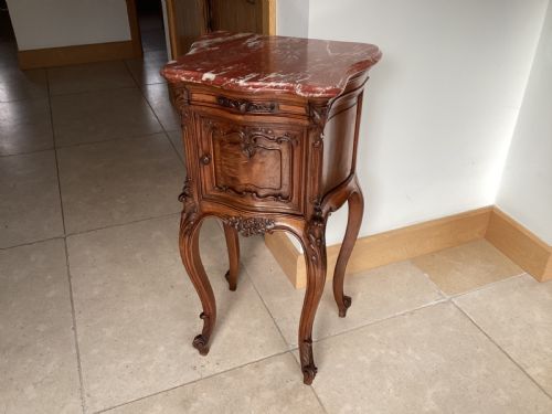 ANTIQUE FRENCH WALNUT POTBEDSIDE CUPBOARD - ADDITIONAL PHOTO 8