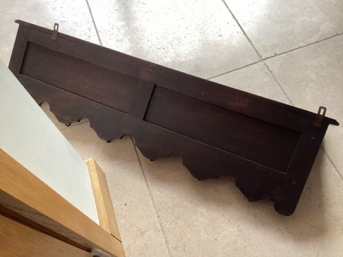 ANTIQUE FRENCH ARCHELLE OAK CHINA RACK - ADDITIONAL PHOTO 4