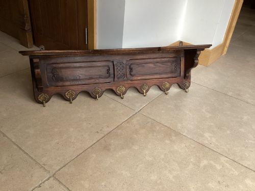 ANTIQUE FRENCH ARCHELLE OAK CHINA RACK - ADDITIONAL PHOTO 5